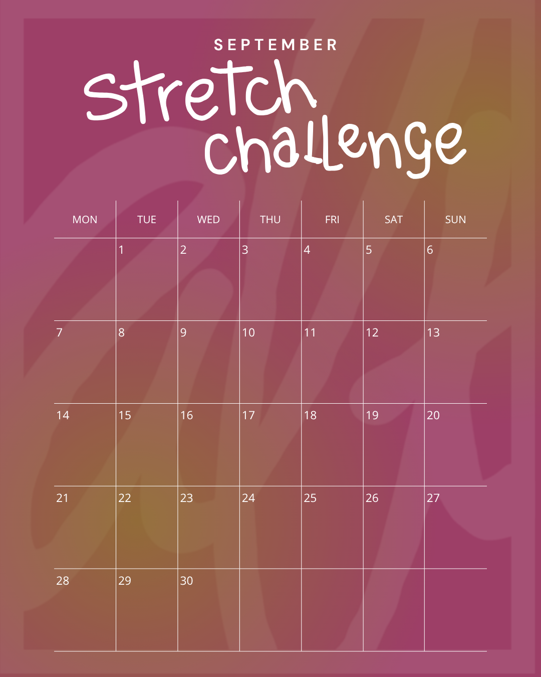 September Stretch Challenge