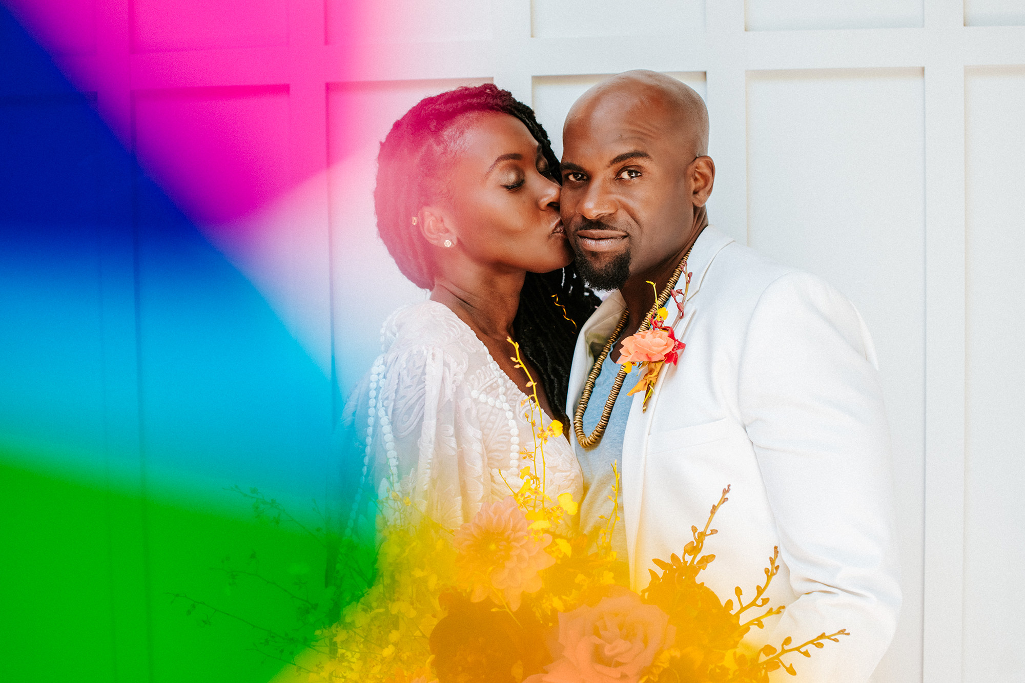 Black couple's rainbow wedding in San Diego
