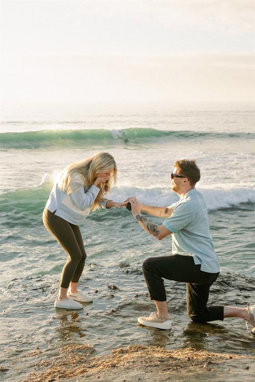 Couple gets engaged on Sunset Cliffs San Diego